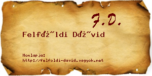 Felföldi Dávid névjegykártya